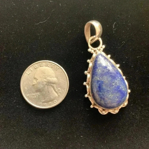 Sterling silver 925 Lapis Pendant - Picture 3 of 6